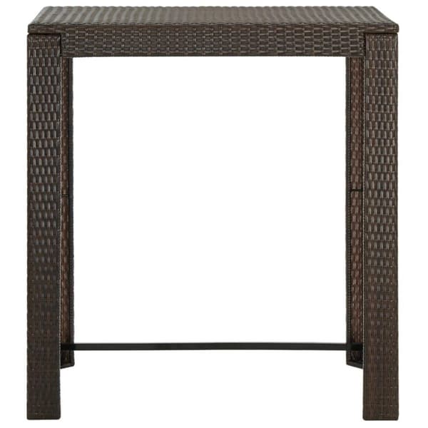 vidaXL barbord til haven 100x60,5x110,5 cm polyrattan brun