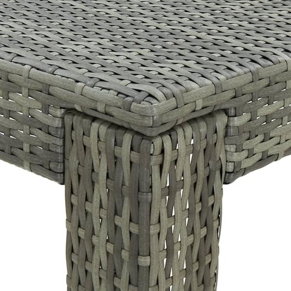 vidaXL barbord til haven 60,5x60,5x110,5 cm polyrattan grå