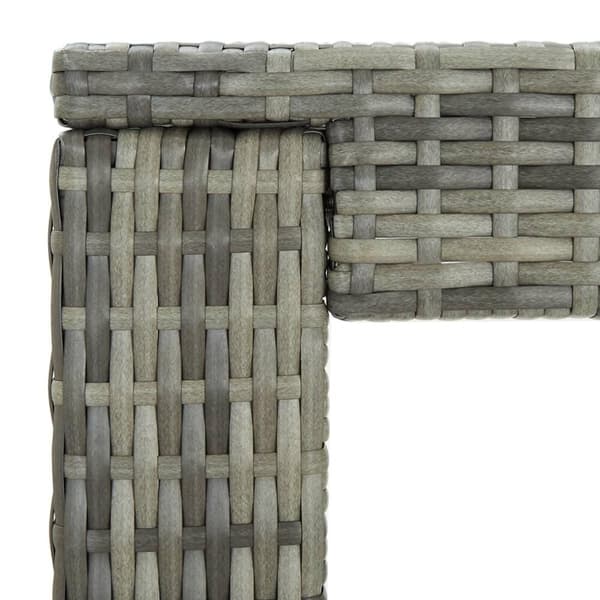 vidaXL barbord til haven 60,5x60,5x110,5 cm polyrattan grå