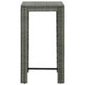 Miniatyrbillede 2 af 6: vidaXL barbord til haven 60,5x60,5x110,5 cm polyrattan grå