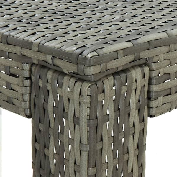 vidaXL barbord til haven 100x60,5x110,5 cm polyrattan grå