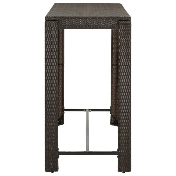 vidaXL Utendørs barbord brun 140,5x60,5x110,5 cm polyrotting