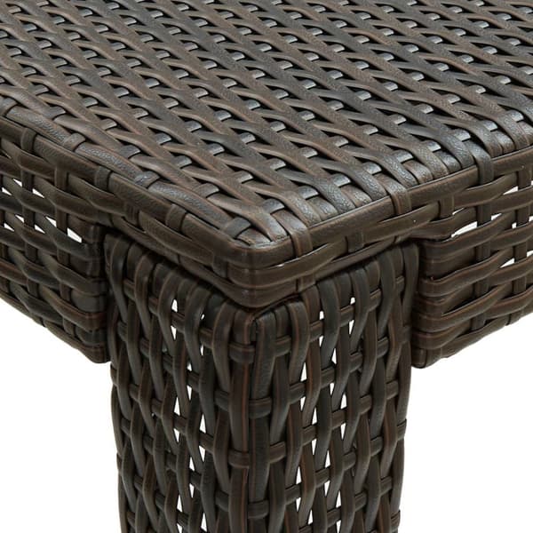 vidaXL Utendørs barbord brun 140,5x60,5x110,5 cm polyrotting