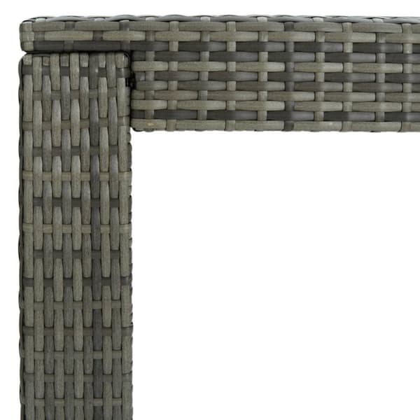 vidaXL Utendørs barbord grå 140,5x60,5x110,5 cm polyrotting