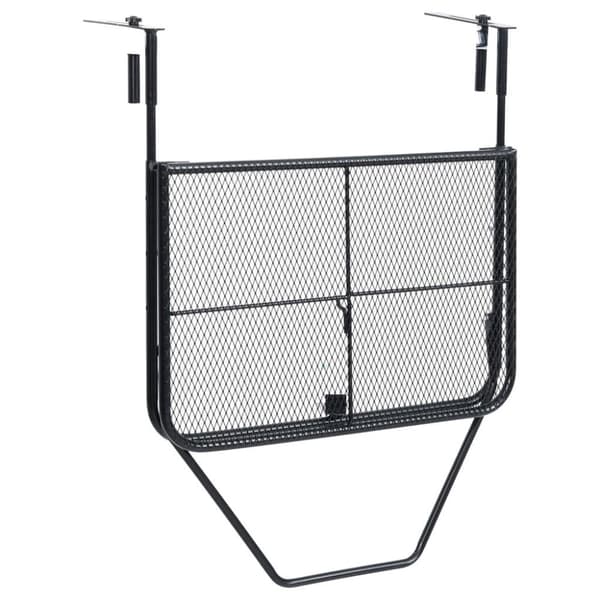 vidaXL Balkongbord svart 60x40 cm stål