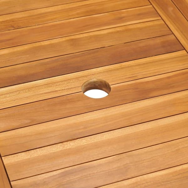vidaXL havebord 150x90x75 cm massivt teaktræ