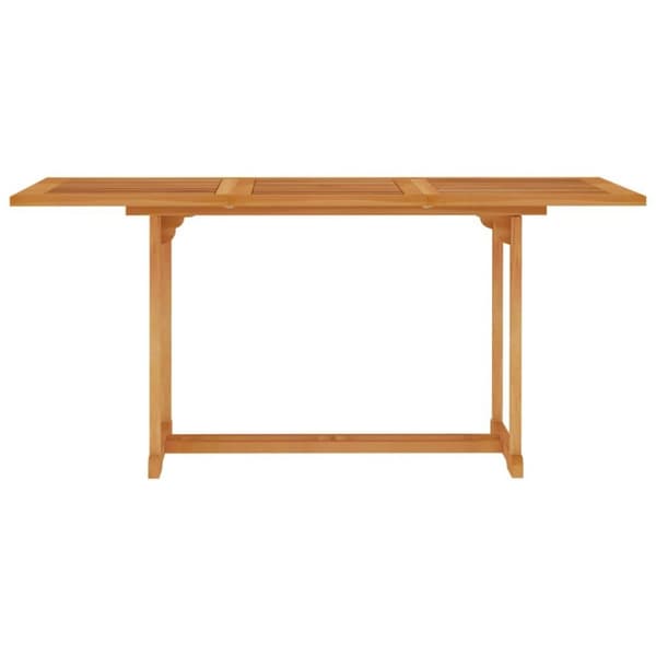 vidaXL havebord 150x90x75 cm massivt teaktræ