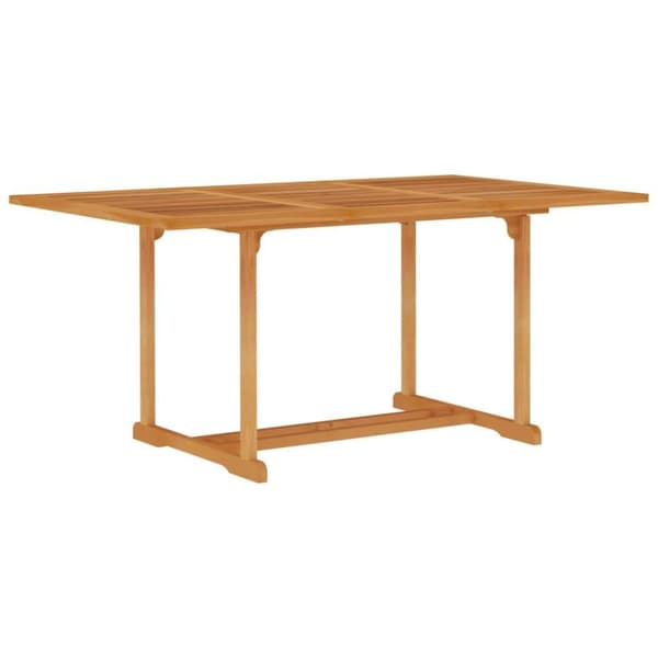 vidaXL havebord 150x90x75 cm massivt teaktræ