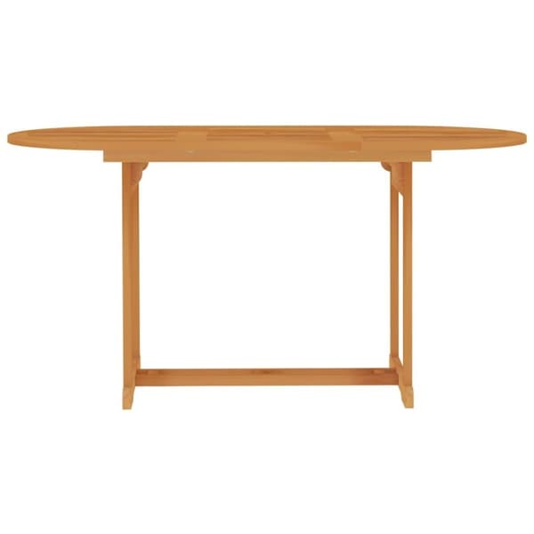 vidaXL havebord 150x90x75 cm massivt teaktræ
