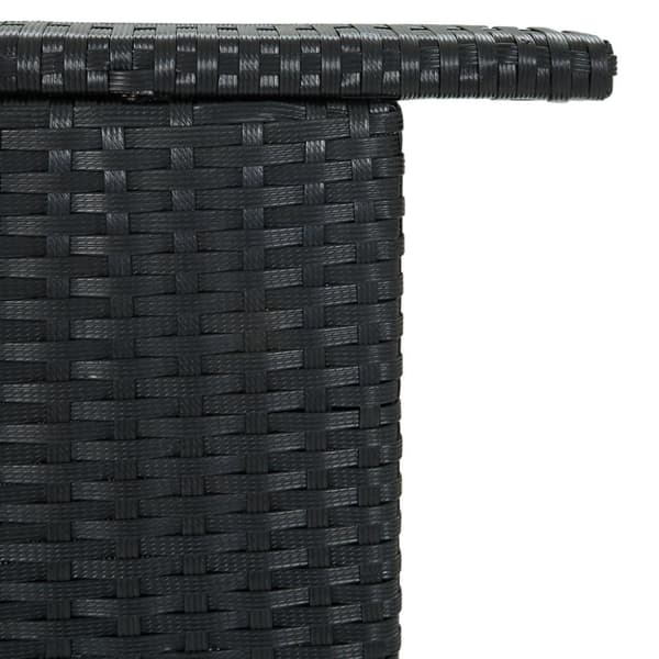 vidaXL Barbord för trädgård svart 120x55x110 cm konstrotting