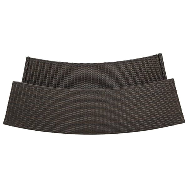 vidaXL Barbord för trädgård brun 120x55x110 cm konstrotting