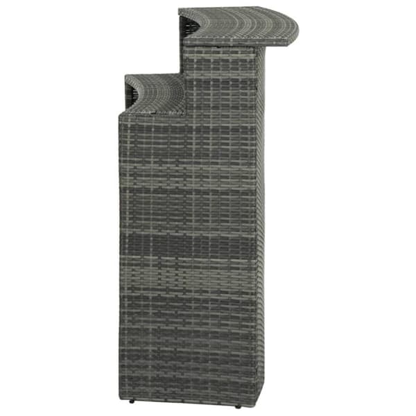 vidaXL barbord til haven 120x55x110 cm polyrattan grå