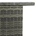 Miniatyrbillede 6 af 9: vidaXL barbord til haven 120x55x110 cm polyrattan grå