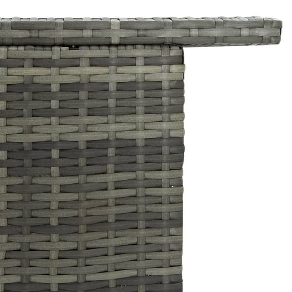 vidaXL barbord til haven 120x55x110 cm polyrattan grå