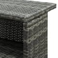 Miniatyrbillede 7 af 9: vidaXL barbord til haven 120x55x110 cm polyrattan grå