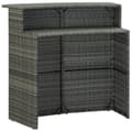 Miniatyrbillede 2 af 9: vidaXL barbord til haven 120x55x110 cm polyrattan grå