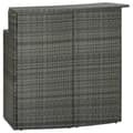 Miniatyrbillede 1 af 9: vidaXL barbord til haven 120x55x110 cm polyrattan grå