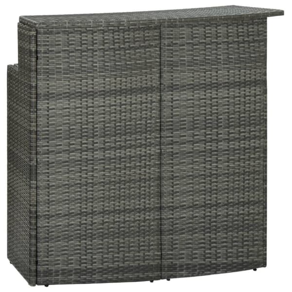vidaXL barbord til haven 120x55x110 cm polyrattan grå