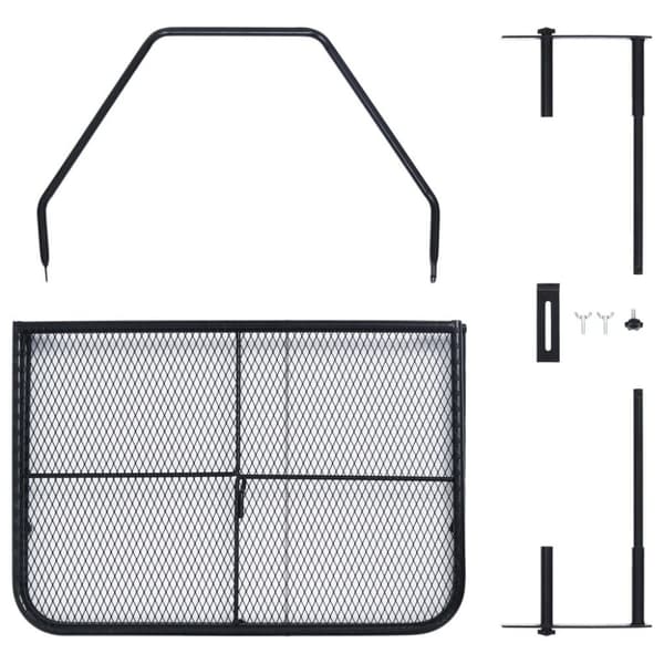 vidaXL Parvekepöytä musta 60x40 cm teräs
