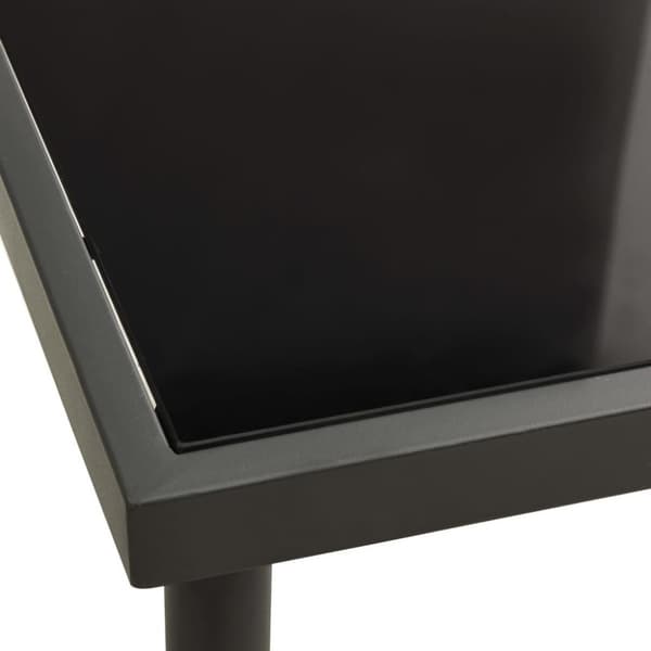 vidaXL Utendørs spisebord antrasitt 80x80x72 cm glass og stål
