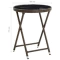 Miniatyrbillede 6 af 6: vidaXL tebord 60 cm polyrattan og hærdet glas brun