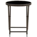 Miniatyrbillede 2 af 6: vidaXL tebord 60 cm polyrattan og hærdet glas brun