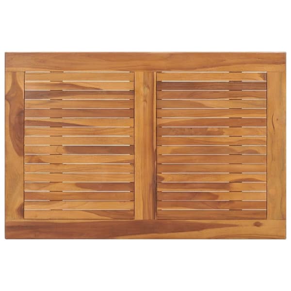 vidaXL foldbart havebord 90x60x75 cm massivt teaktræ