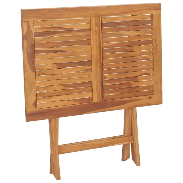 vidaXL foldbart havebord 90x60x75 cm massivt teaktræ