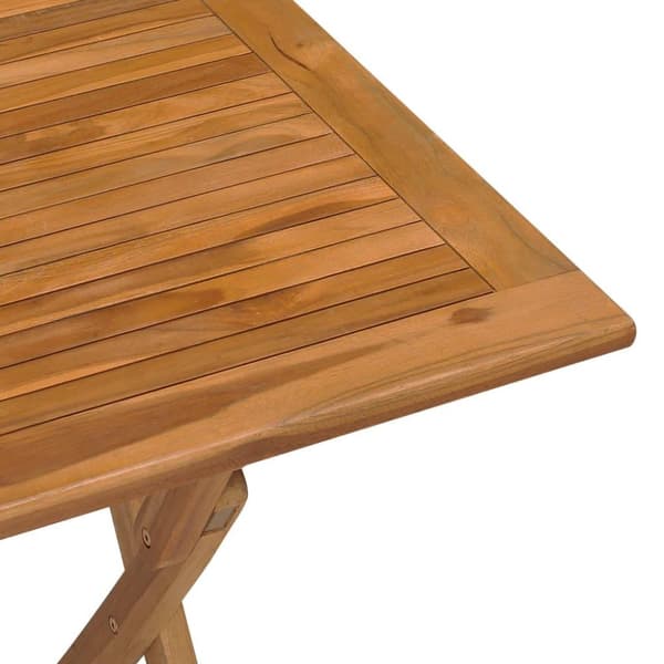 vidaXL foldbart havebord 90x60x75 cm massivt teaktræ