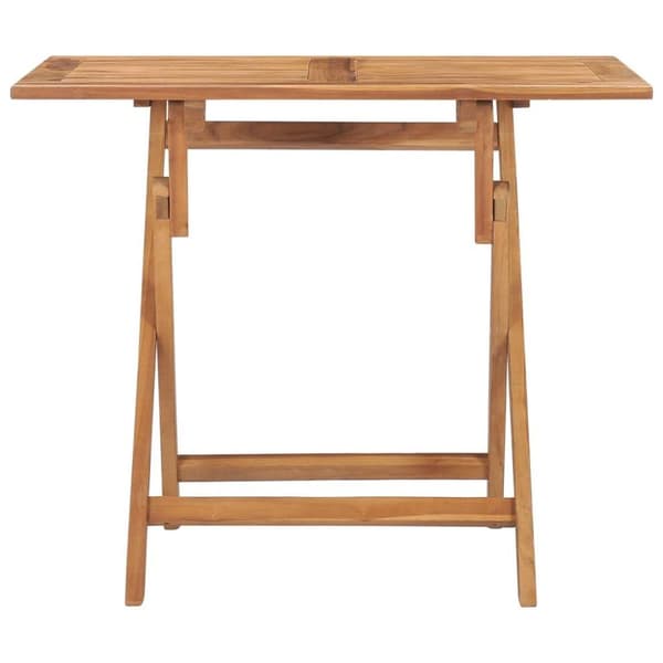 vidaXL foldbart havebord 90x60x75 cm massivt teaktræ