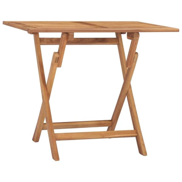vidaXL foldbart havebord 90x60x75 cm massivt teaktræ