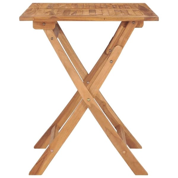 vidaXL Sammenleggbart hagebord 90x60x75 cm heltre teak