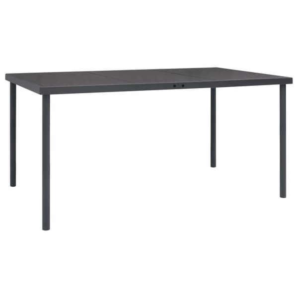 vidaXL havebord 150x90x74 cm stål antracitgrå