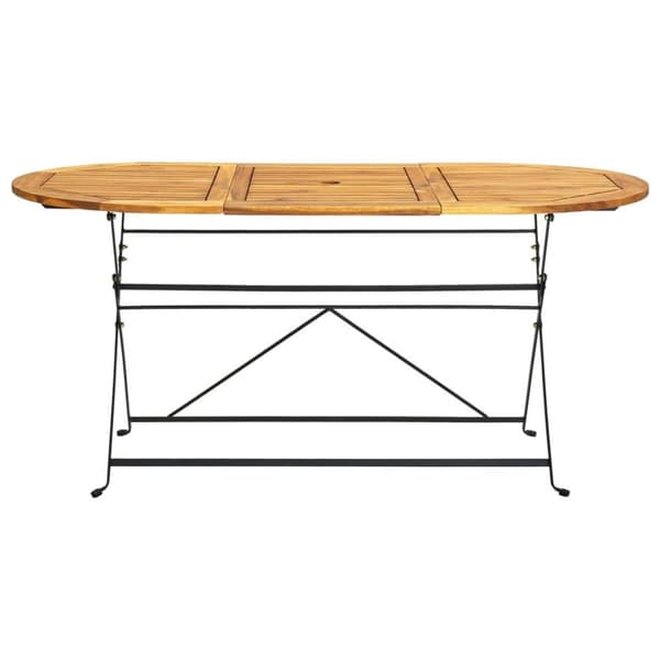 vidaXL Hagebord 160x85x74 cm heltre akasie oval