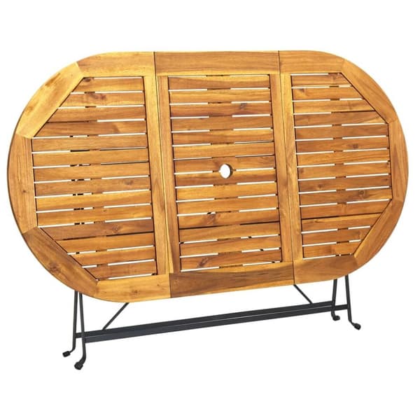 vidaXL Puutarhapöytä ovaali 160x85x74 cm täysi akaasiapuu