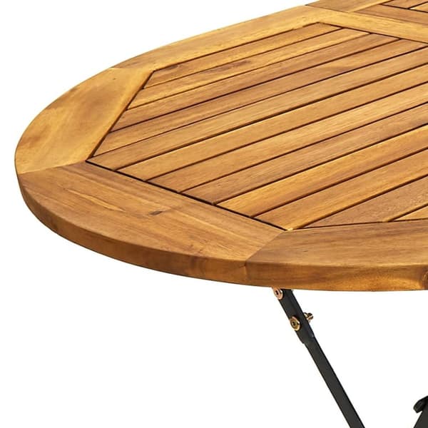 vidaXL Puutarhapöytä ovaali 160x85x74 cm täysi akaasiapuu