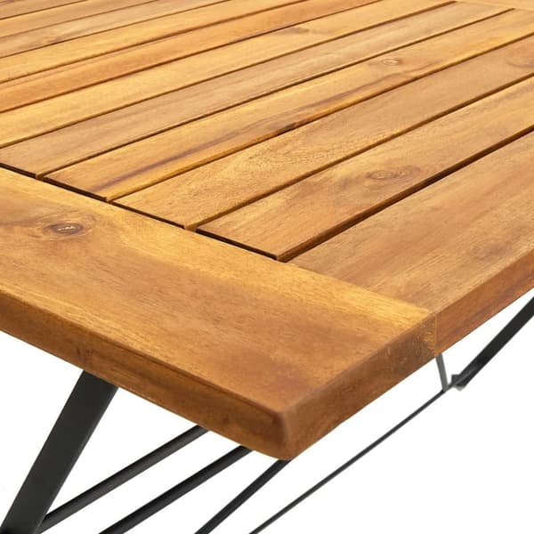 vidaXL foldbart havebord 120x70x74 cm massivt akacietræ