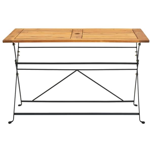 vidaXL foldbart havebord 120x70x74 cm massivt akacietræ