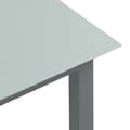 Miniatyrbild 4 av 5: vidaXL Trädgårdsbord ljusgrå 190x90x74 cm aluminium och glas