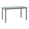 Miniatyrbillede 1 af 5: vidaXL havebord 150x90x74 cm aluminium og glas lysegrå