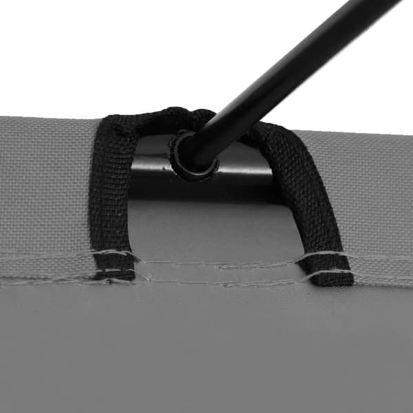 vidaXL campingseng 180x60x19 cm oxfordstof og stål grå