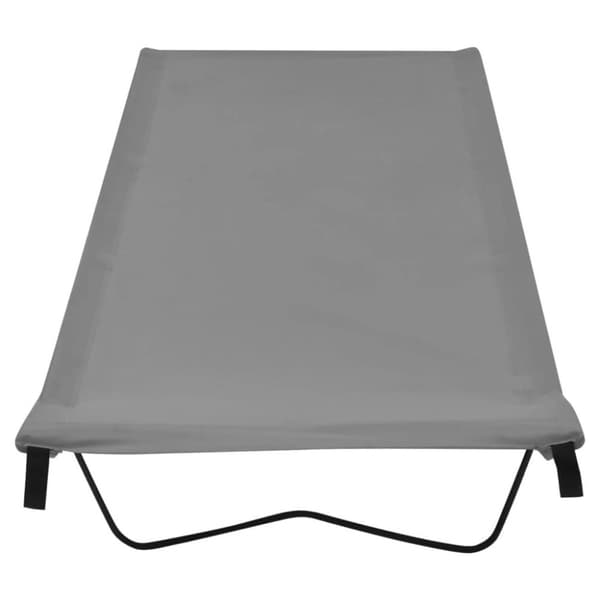 vidaXL campingseng 180x60x19 cm oxfordstof og stål grå