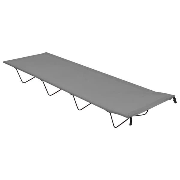 vidaXL campingseng 180x60x19 cm oxfordstof og stål grå