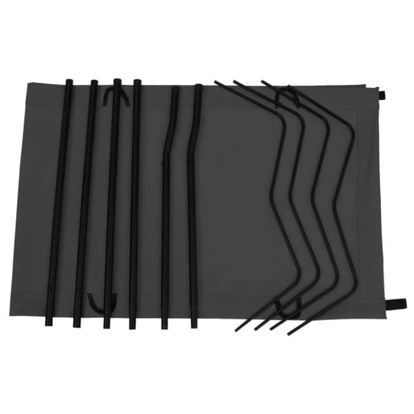 vidaXL campingseng 180x60x19 cm oxfordstof og stål sort