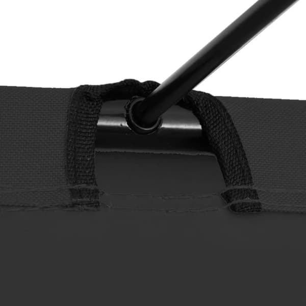 vidaXL campingseng 180x60x19 cm oxfordstof og stål sort