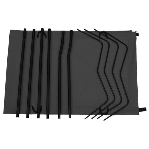 vidaXL campingsenge 2 stk.180x60x19 cm oxfordstof og stål sort