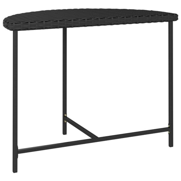 vidaXL havebord 100x50x75 cm polyrattan sort