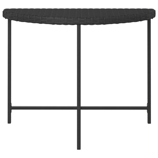vidaXL havebord 100x50x75 cm polyrattan sort