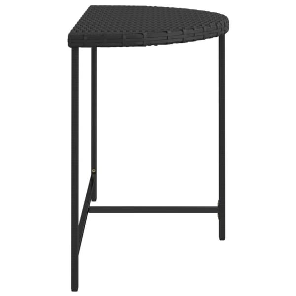 vidaXL havebord 100x50x75 cm polyrattan sort