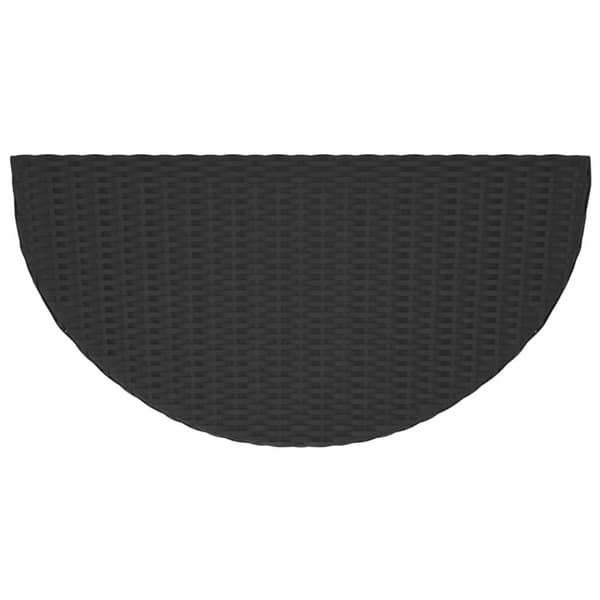 vidaXL havebord 100x50x75 cm polyrattan sort